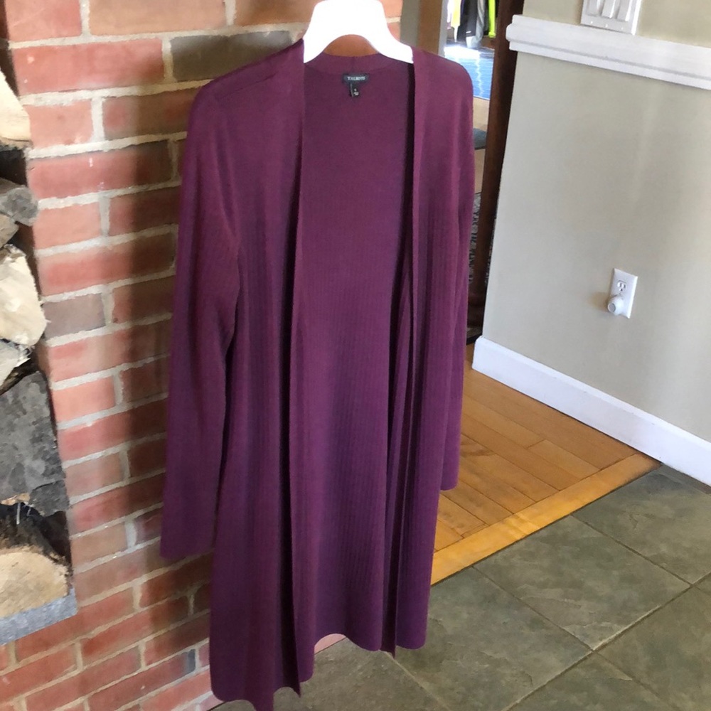 Mixed Rib No-button Long Talbots Sweater